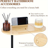 Verstellbarer Bambus Badewanne Caddy mit Weinglashalter