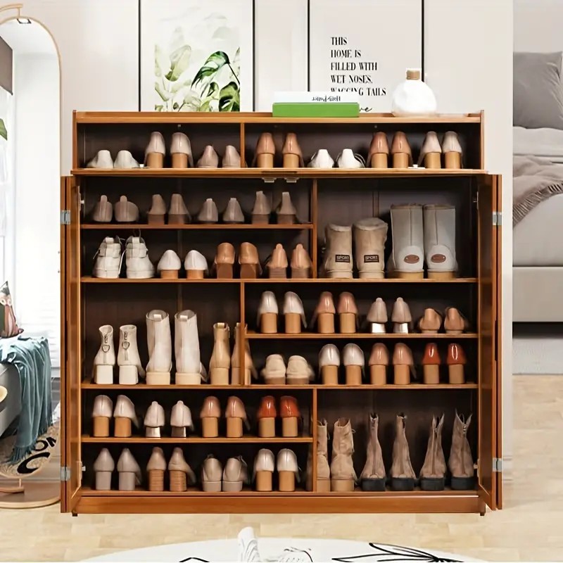 Multi-Tier-Bambusschuhspeicherschrank
