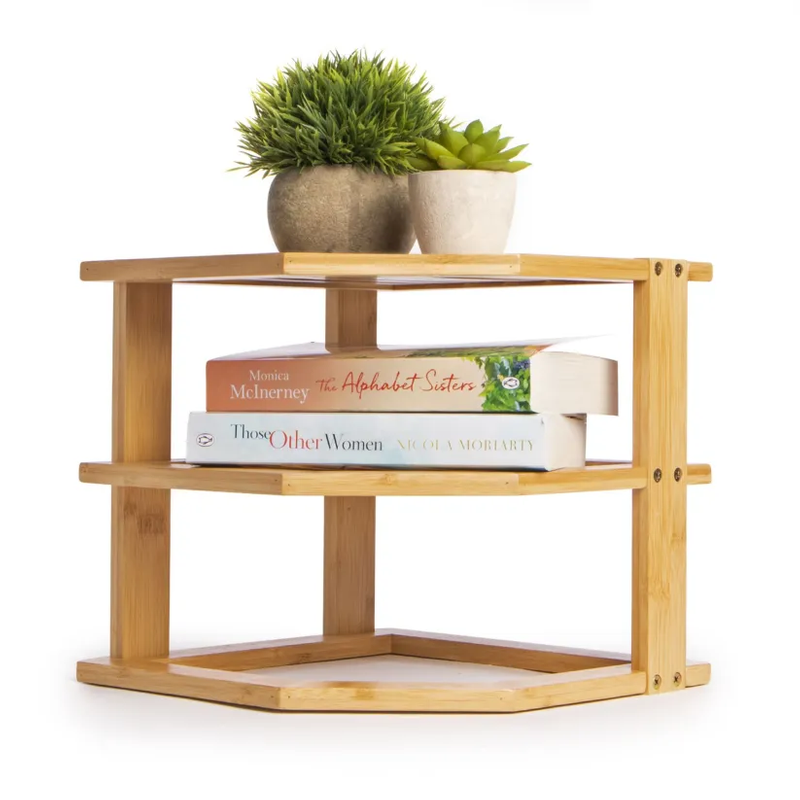 Bambus 3 -Tier -Eckschelf