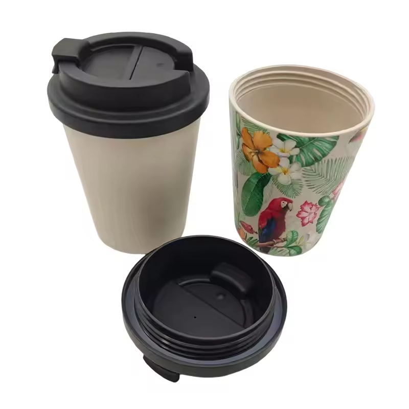 Nehmen Sie biologisch abbaubare Einwegbambus -Faser -Kaffee -Tasse weg weg