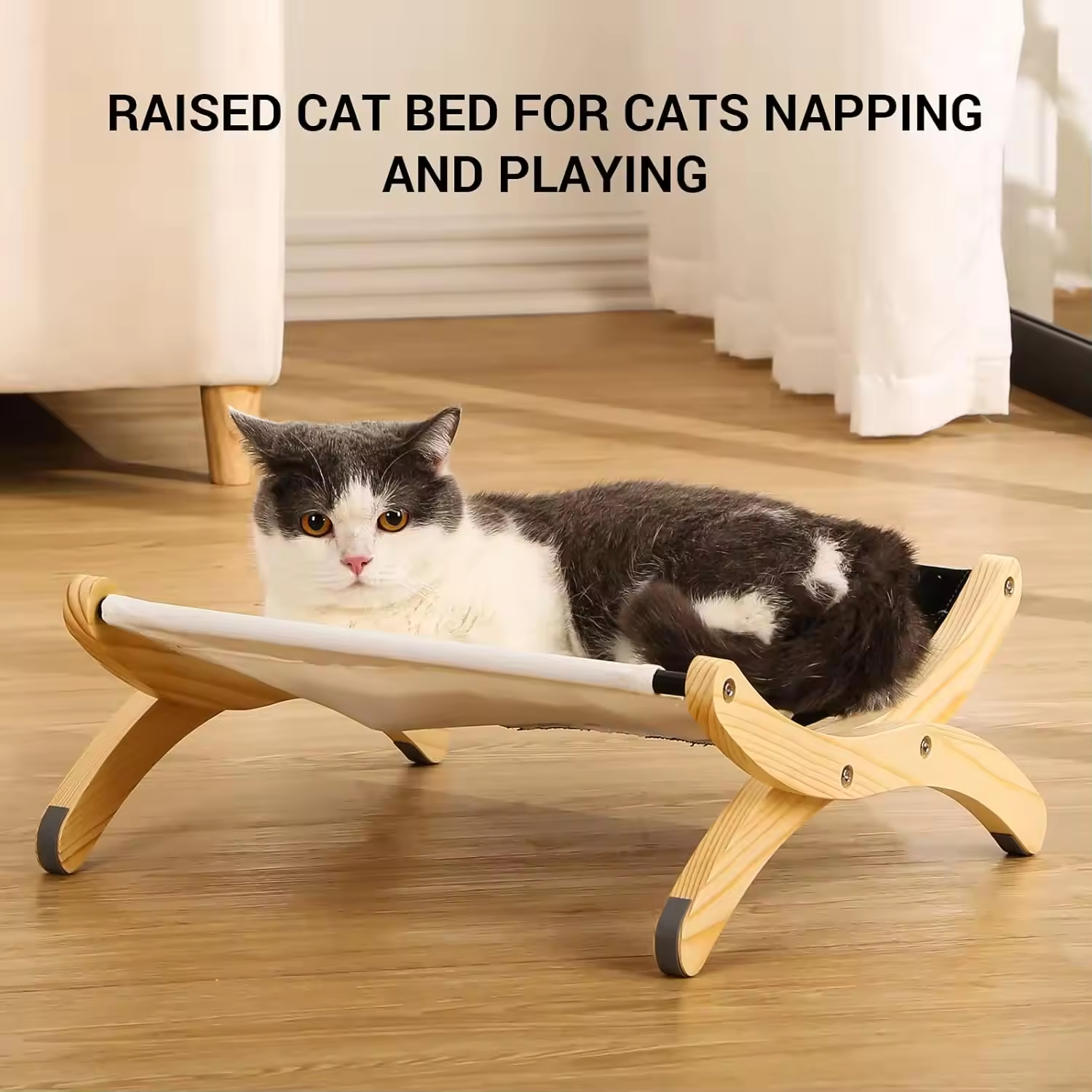 Holzrahmen moderne Katzen -Hängematte Schlafbett 