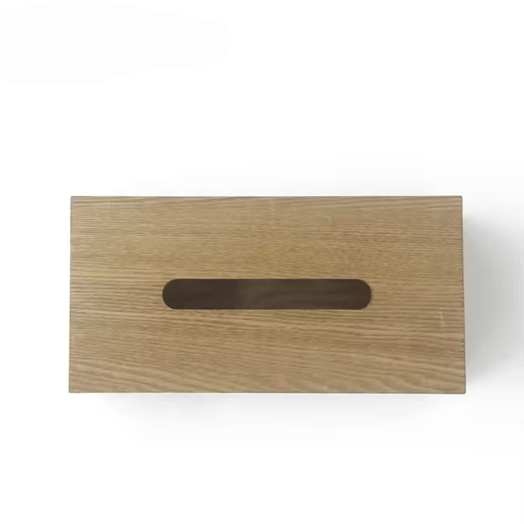 Promotion billiger gebogener Holzbox Buche Holzspender Tissue Box Holz prägnant Serviettenhalter für das Restaurant