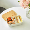 Professionelles biologisch abbaubares Bambusfaser -Mittagessen Bento Box mit Bambusdeckel