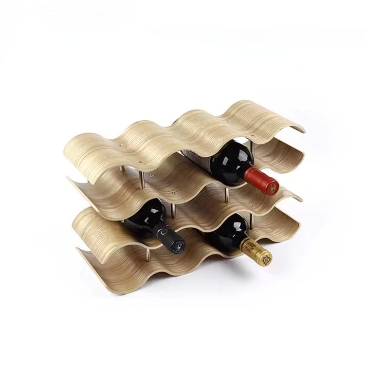 12 Flaschenweinregal Displayhalter Holz Tischdekoration