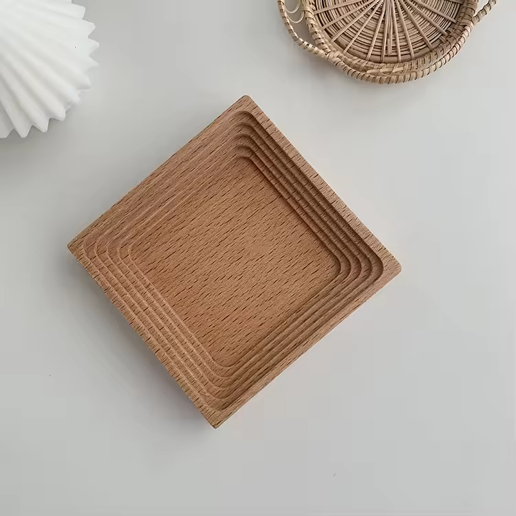 Wasserwellbuche Brot Tee Holz Servierschale