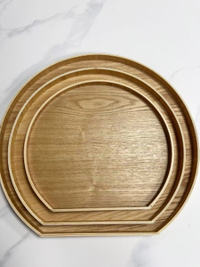 Holzbrot -Servierschale Tee -Servierschale