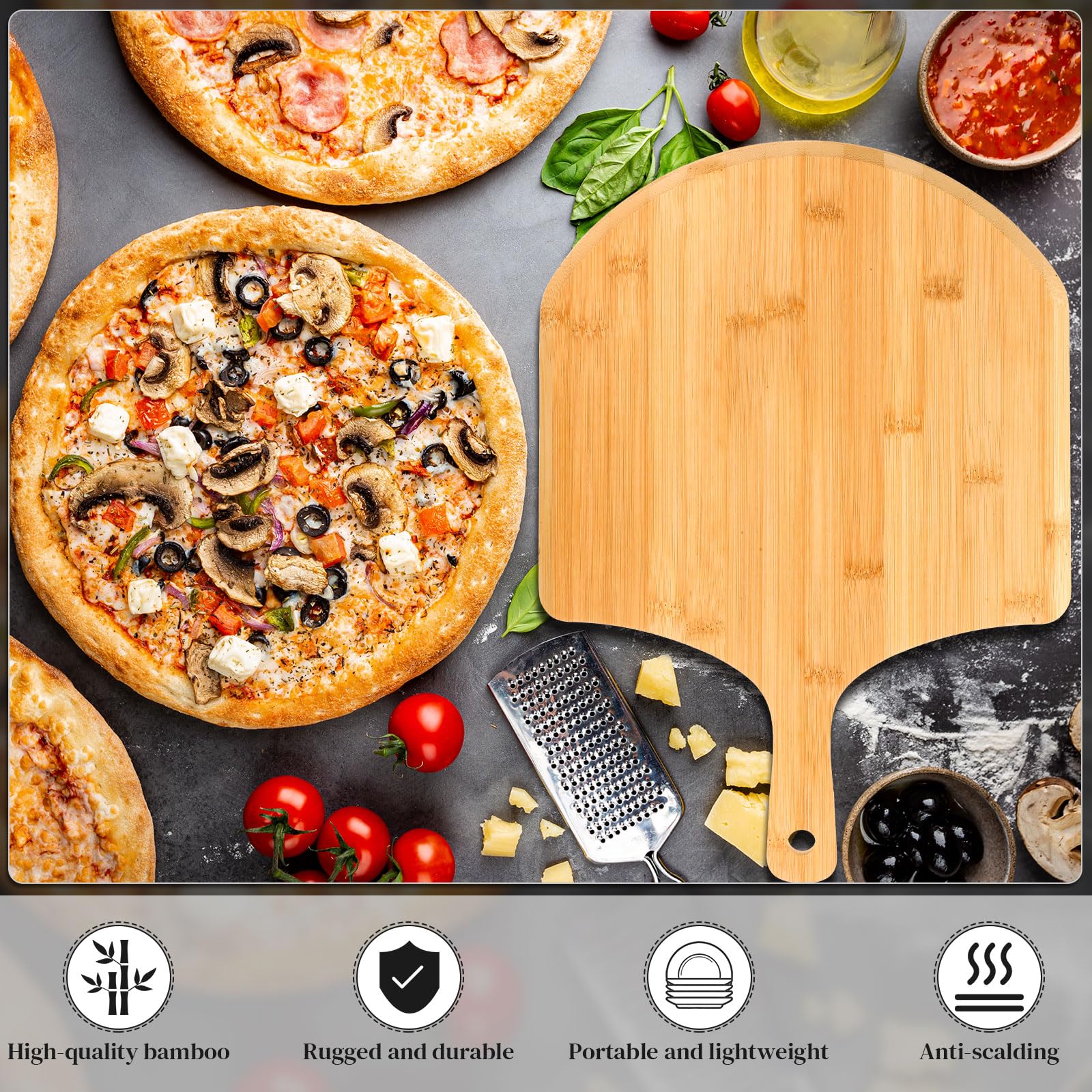 Bambus -Pizzaschale