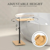  Bambus Badewanne Tablett Tisch Badeseite Caddy Tablett Lagerregal einstellbar