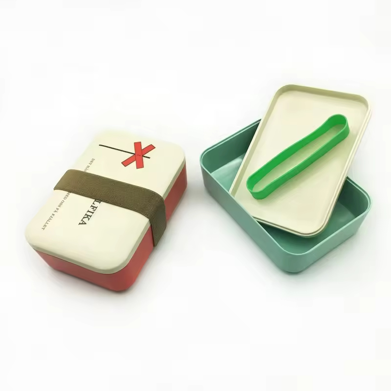 Umweltfreundliche biologisch abbaubare schöne Tier gedruckte Bambusfaser Kinder Lunchbox