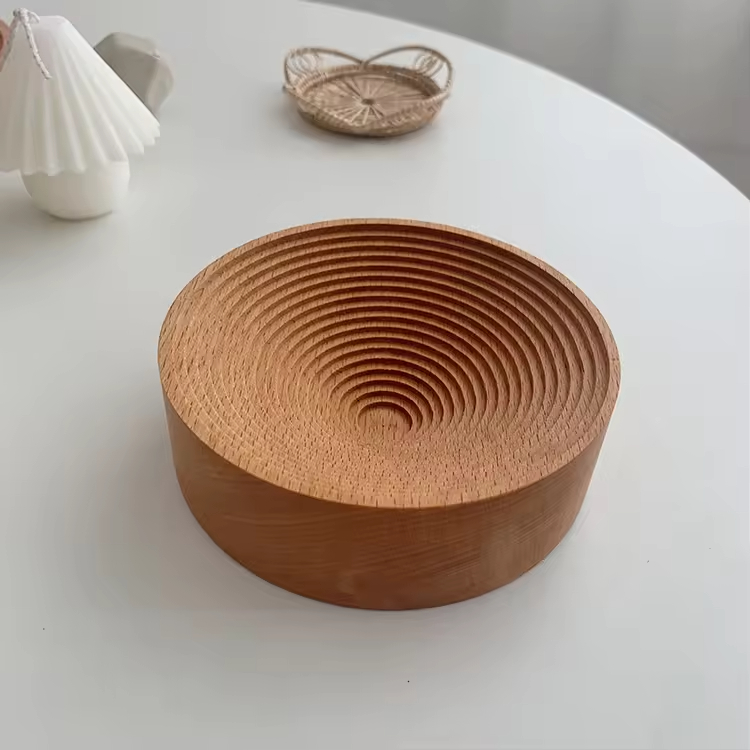 Wasserwellbuche Brot Tee Holz Servierschale