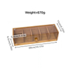 Bambus geteilte Clamshell Tea Box Holzverpackungsschachtel 5 Kisten Aufbewahrung mit transparenten Acryl -Teller -Teebeutel Aufbewahrung