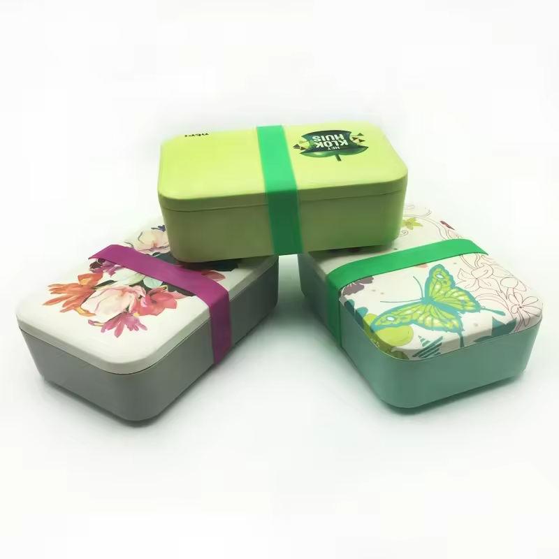 Umweltfreundliche biologisch abbaubare schöne Tier gedruckte Bambusfaser Kinder Lunchbox