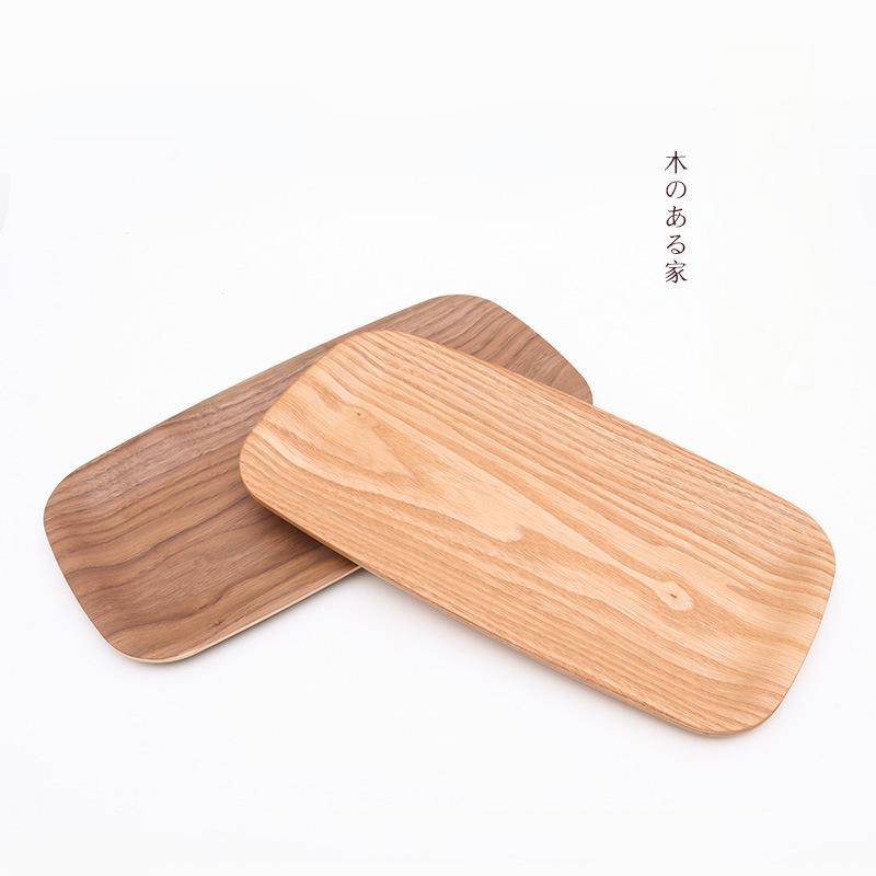 Multifunktional minimalistischer japanischer Stil Walnussholz rechteckige Servierschale perfekt für Sushi und Dessert