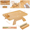 Natural Bambus -Couchschale mit flexiblen Silikonstreifen