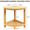 2-stufiger Bambus-Eckschuschhocker 