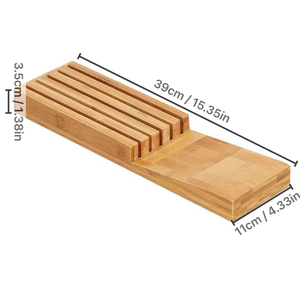 Bambusmesser im Schubladenblock, Aufbewahrung für 5 Messer, Küche, Tabletop -Organizer
