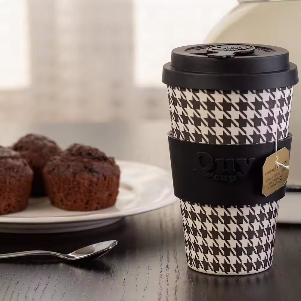Bambusfaser biologisch abbaubare wiederverwendbare Kaffee -Reisebecher Tasse