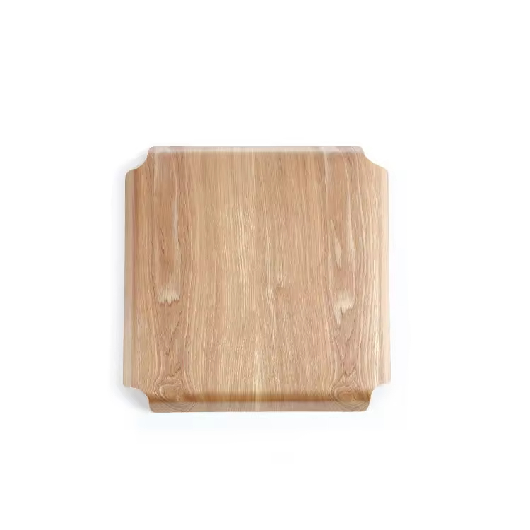Große quadratische Form Fruchtbrot Weiden Holz Servierschale