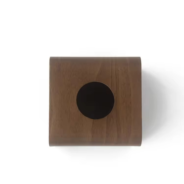 Customisierte kleine schlichte Walnuss -Holzlack Vintage Square Luxury Servietten -Servietten -Tissue -Box