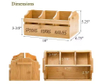 Bambus Utensilhalter Bambus -Picknickkorb mit Griff