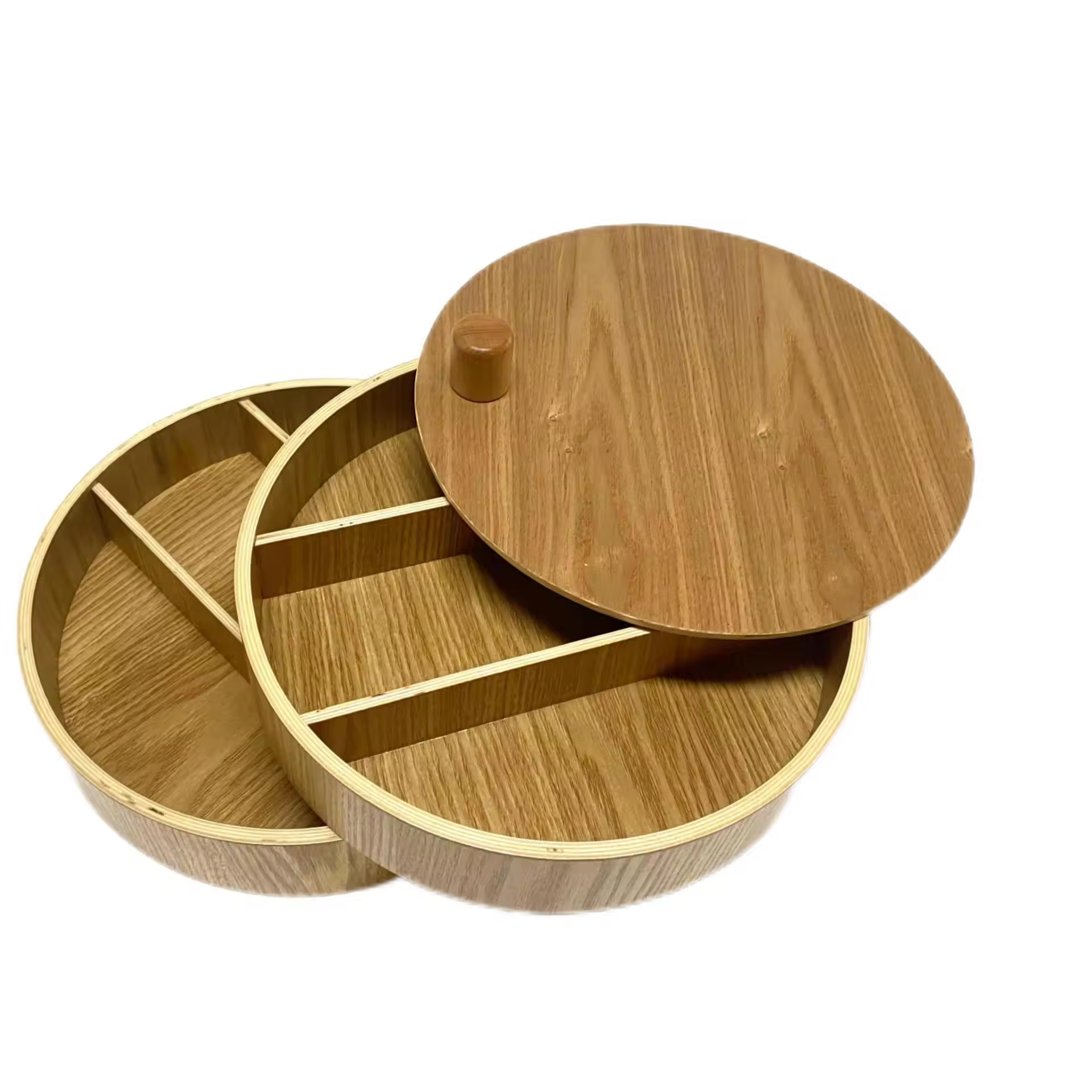  2 Schichten 360 Grad Rotatable Tragbarer Schmuckhalter Organizer 