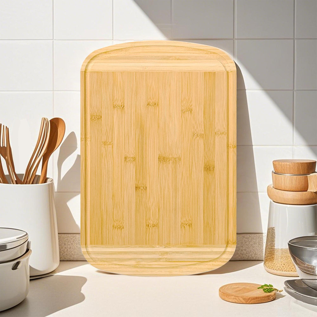 Multifunktionaler Schüttgut Küche Holzkorn schnitzen kundenspezifische Bambusschneidebrett