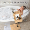  Bambus Badewanne Tablett Tisch Badeseite Caddy Tablett Lagerregal einstellbar