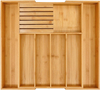 Bambus erweiterbarer Utensil Organizer mit Messerblock