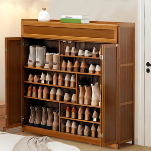 Multi-Tier-Bambusschuhspeicherschrank