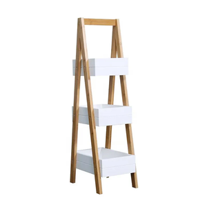 Beliebtes 3-stufiges Holzregal-Regal Bad Cornerregal