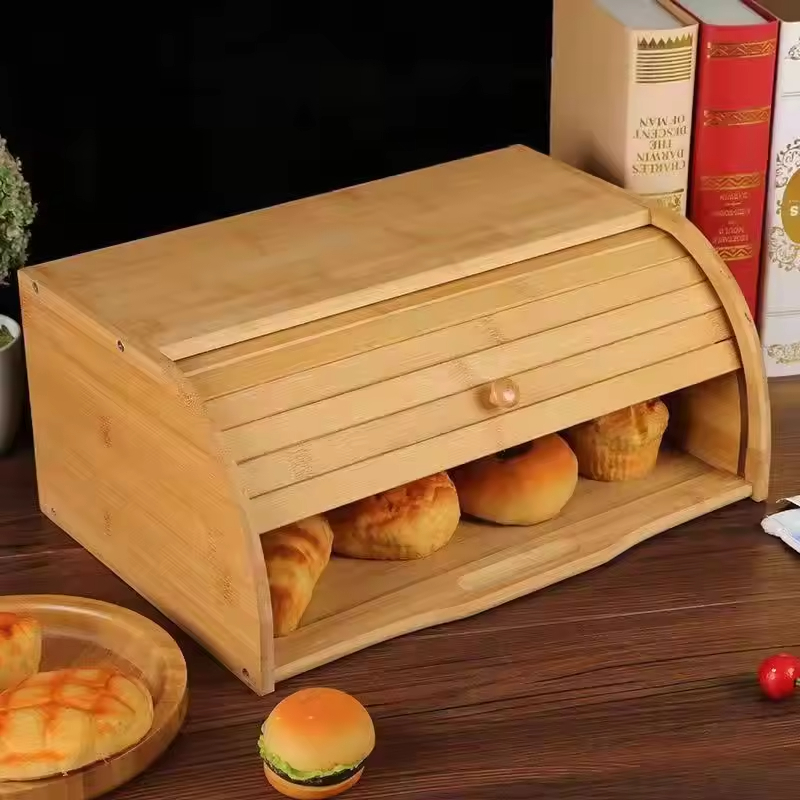 Bambus Brotbox für Küchenfutterbehälter