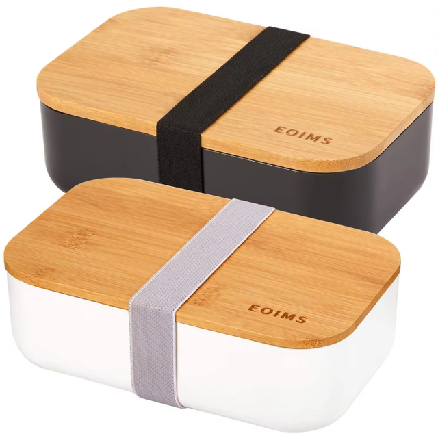 Professionelles biologisch abbaubares Bambusfaser -Mittagessen Bento Box mit Bambusdeckel