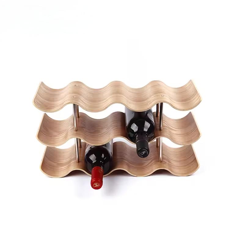 12 Flaschenweinregal Displayhalter Holz Tischdekoration