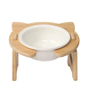 Pet Bowls Cat Dog Bowl Slow Feeder Bambusständer erhöhter Haustierfuttermittel