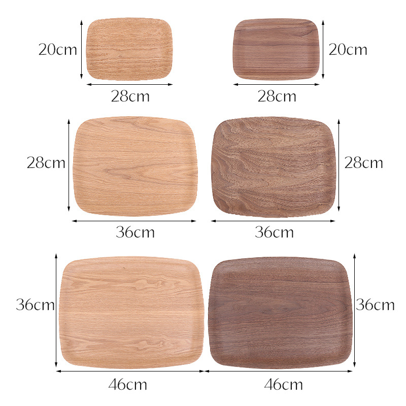 Großhandel multifunktionaler minimalistischer Walnussholz-Servierschalenplatten perfekt für Dessert und Nachmittagstee
