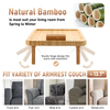 Natural Bambus -Couchschale mit flexiblen Silikonstreifen
