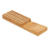 Bambusmesser im Schubladenblock, Aufbewahrung für 5 Messer, Küche, Tabletop -Organizer