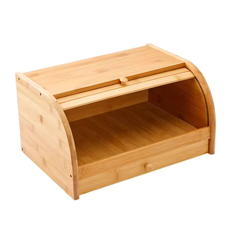 Bambus Brotbox für Küchenfutterbehälter