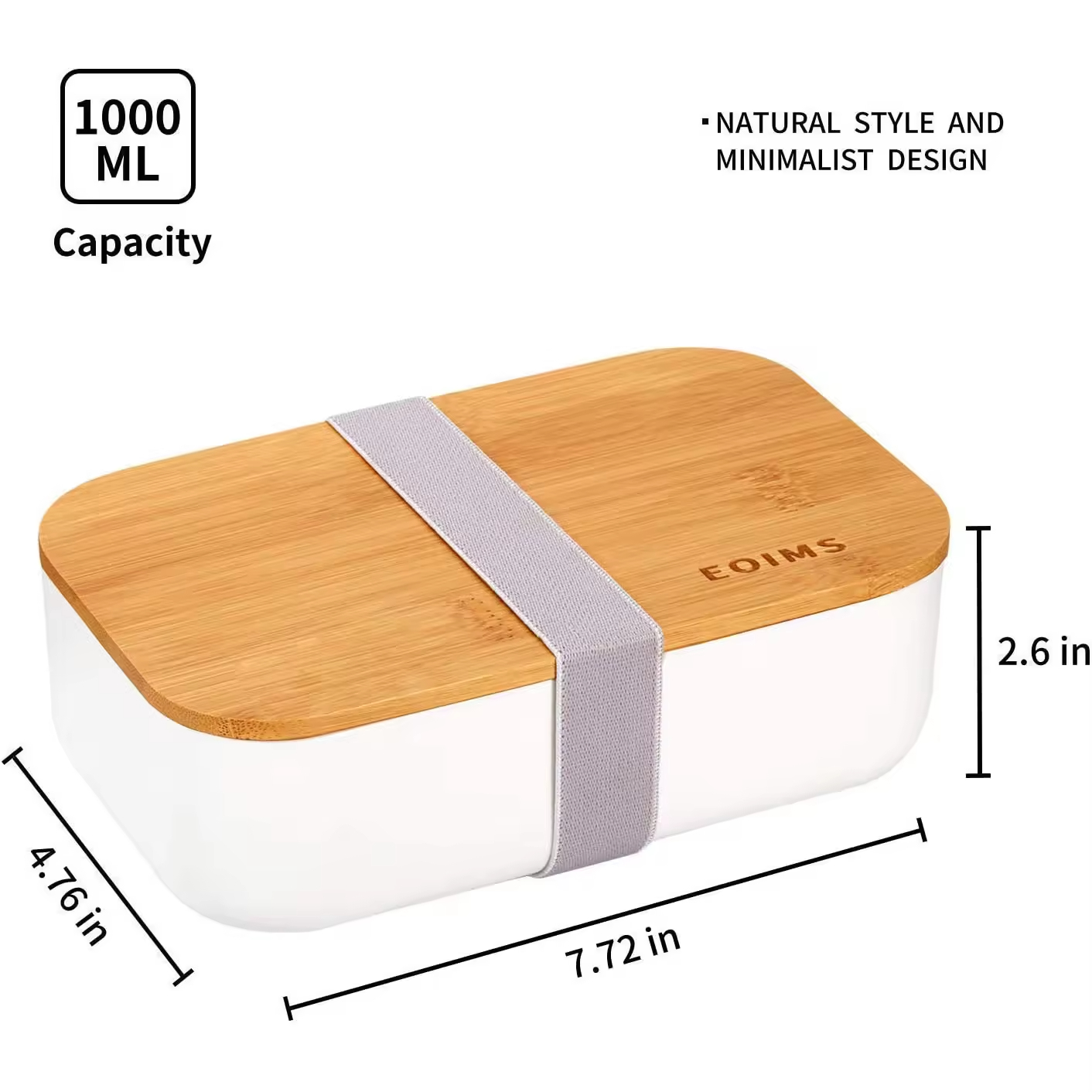 Professionelles biologisch abbaubares Bambusfaser -Mittagessen Bento Box mit Bambusdeckel