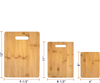 3-teiliger Bambus-Schneidebrettset