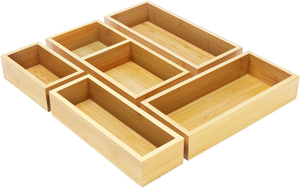 Bambusschubladenorganisator Set