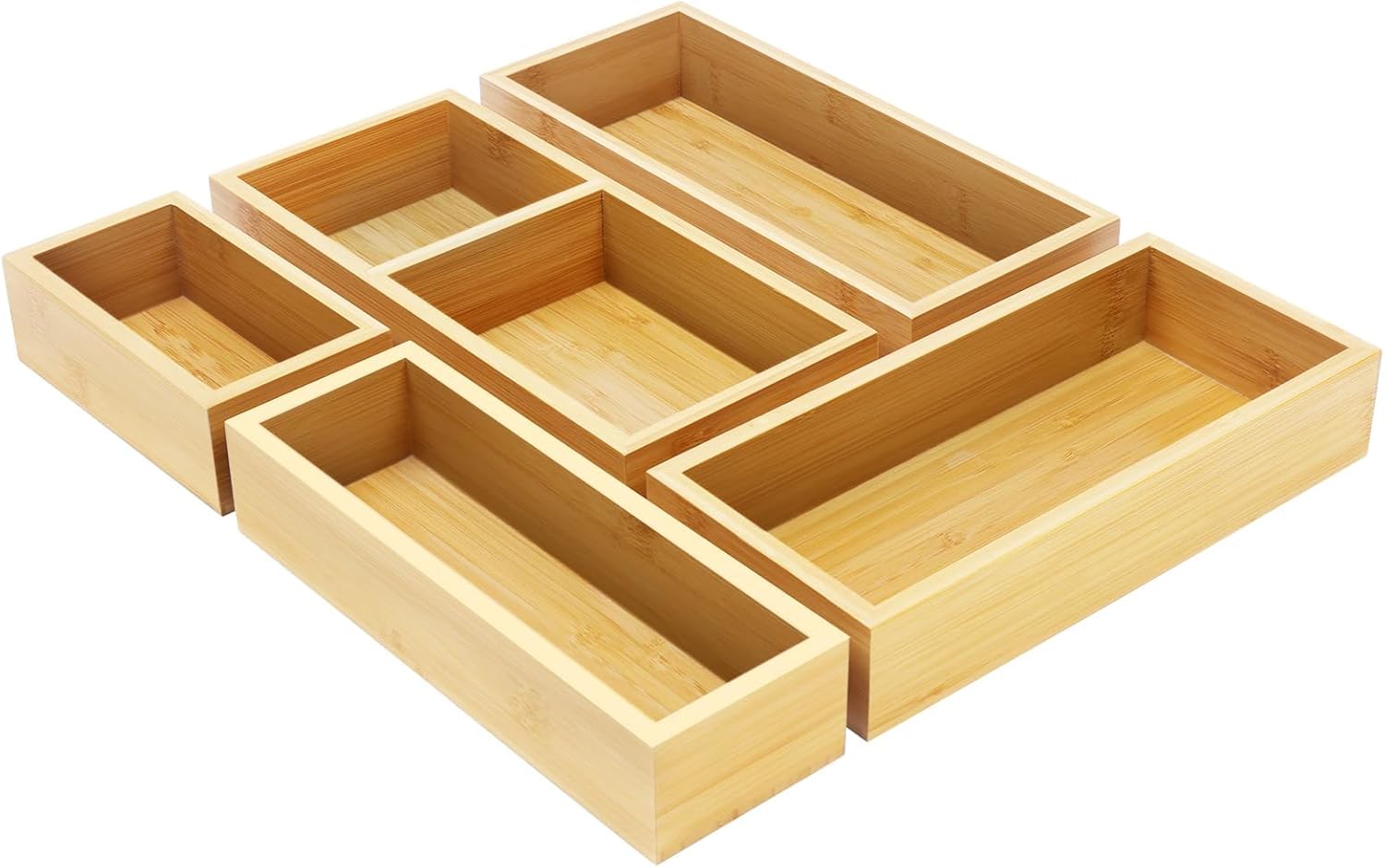 Bambusschubladenorganisator Set
