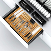 Bambus erweiterbarer Utensil Organizer mit Messerblock