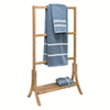 Bambus 3-Layer vertikales Handtuchregal mit Rack