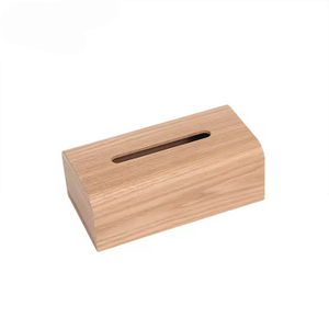 Promotion billiger gebogener Holzbox Buche Holzspender Tissue Box Holz prägnant Serviettenhalter für das Restaurant