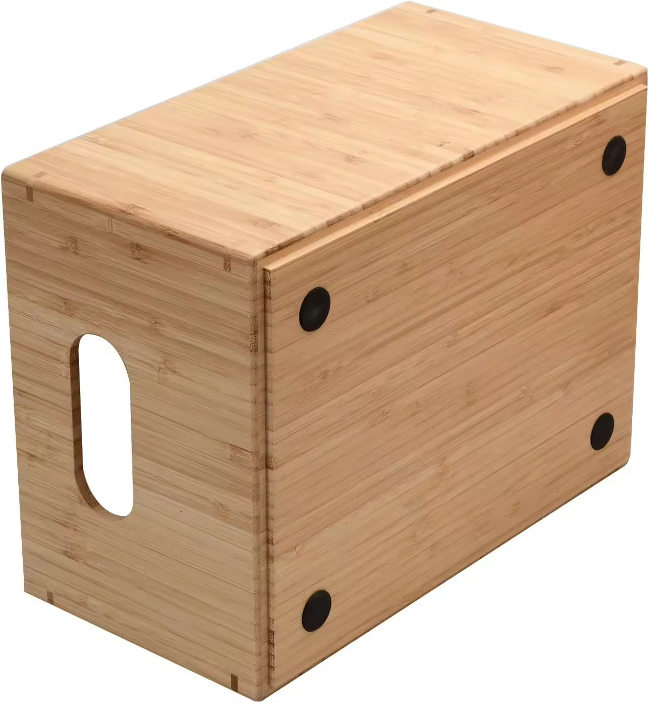 Moderne Holzhandwerkskiste mit elegantem Engelsmuster 