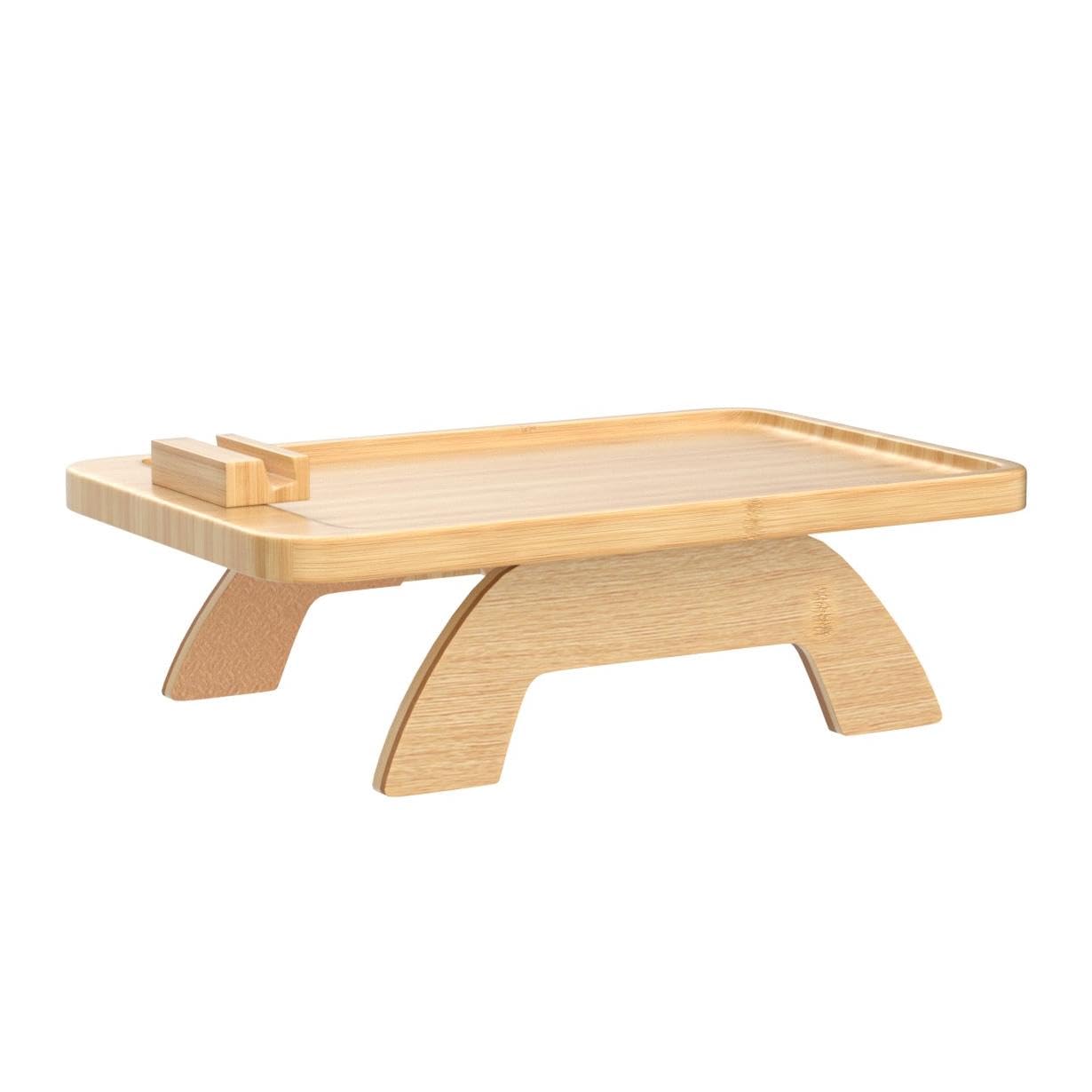 Natural Bambus -Couchschale mit flexiblen Silikonstreifen