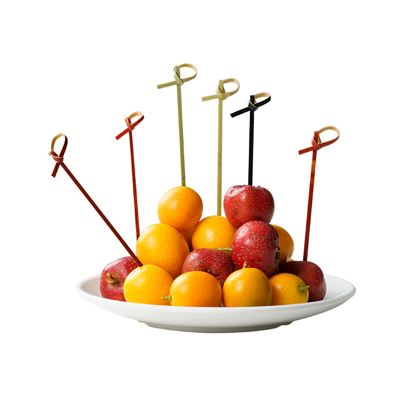 Bambusblumendesign Fruchtfleisch Picks