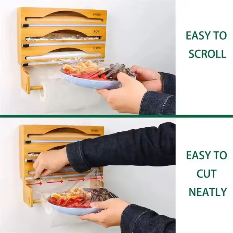Roll -Wrap -Dispenser Küchenpackspender mit Cutter und Etiketten