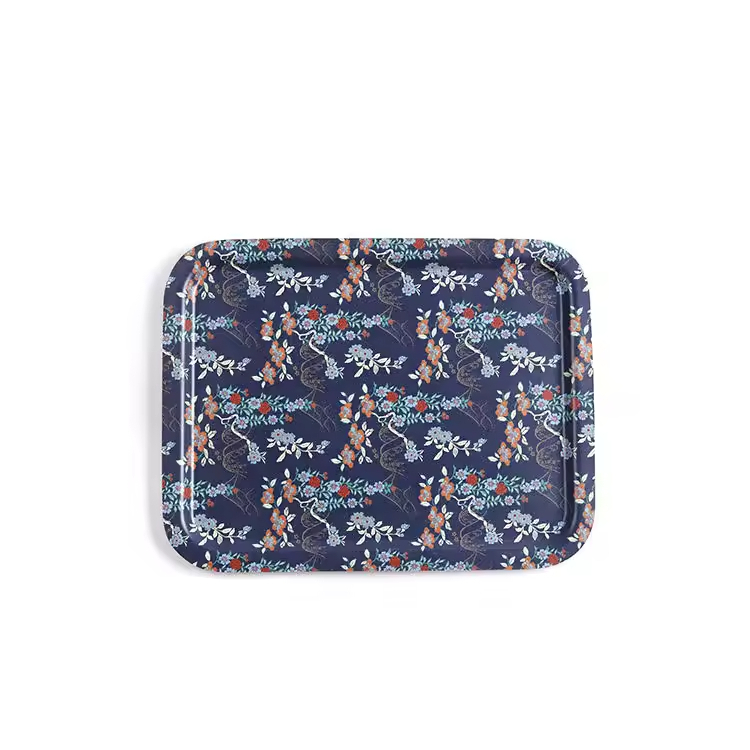 Custom Blumendruck Rolling Breakfast Serving Tablett
